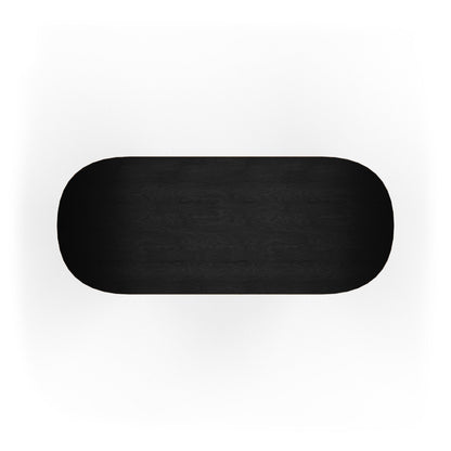 The Augustus Oval Table: Modern Architectural Centerpiece in Fluted Oak