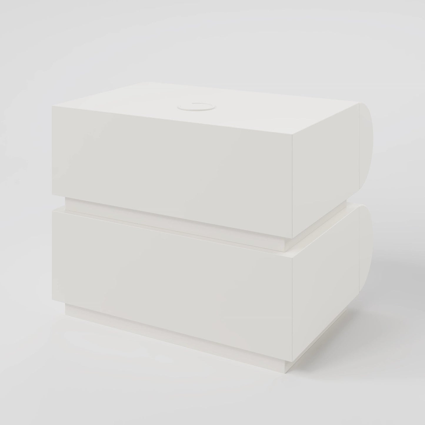 Arctic Capsule High Gloss Bedside Table