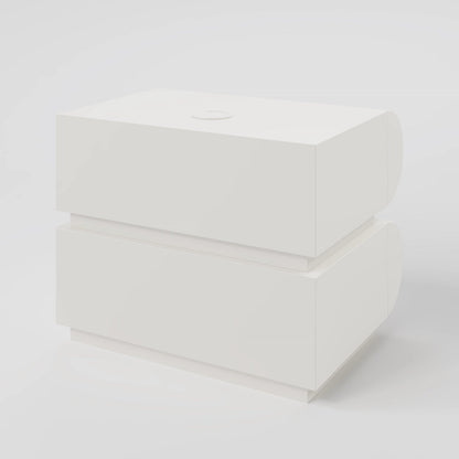 Arctic Capsule High Gloss Bedside Table