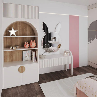 Kids Vanity and Shelving Set — White