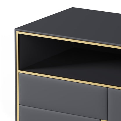 Blush Velvet Touch Bedside Table