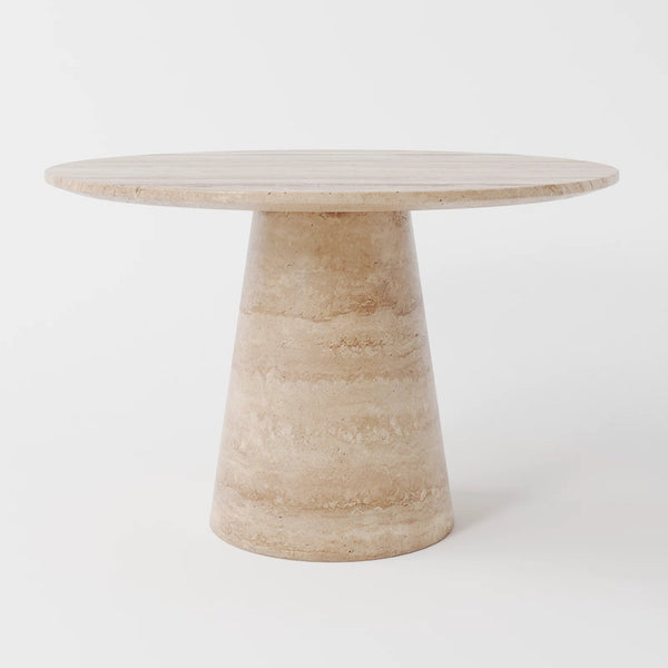Круглый обеденный стол Aegean из травертина