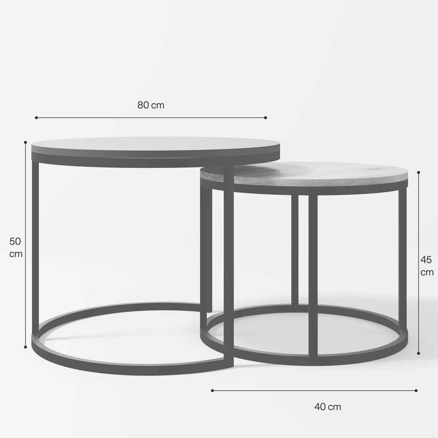 Minimalist Two-Tier Round Coffee Table
