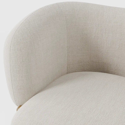 Modern Fluted White Media Console with Marble Top and Gold Base