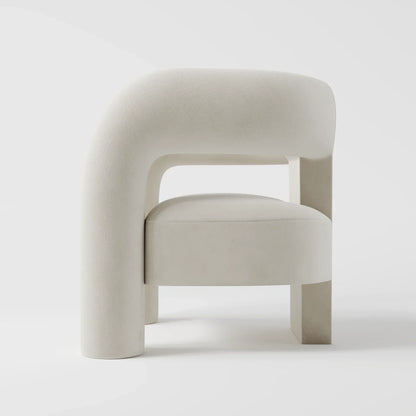 The Veridian Lounge: Architectural Sculptural Chair in Forest Velvet