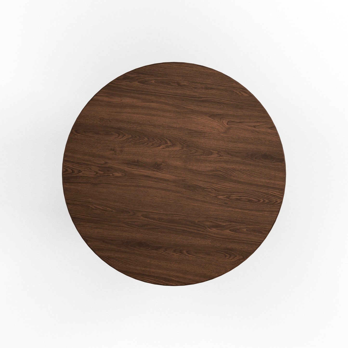 Contemporary Round Natural Oak Dining Table with Fluted Pedestal Base