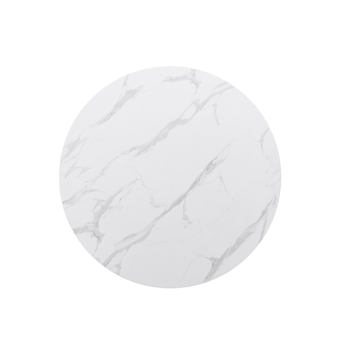 The Verona Marble Table: Modern Sculptural Centerpiece with Tapered Cross-Legs