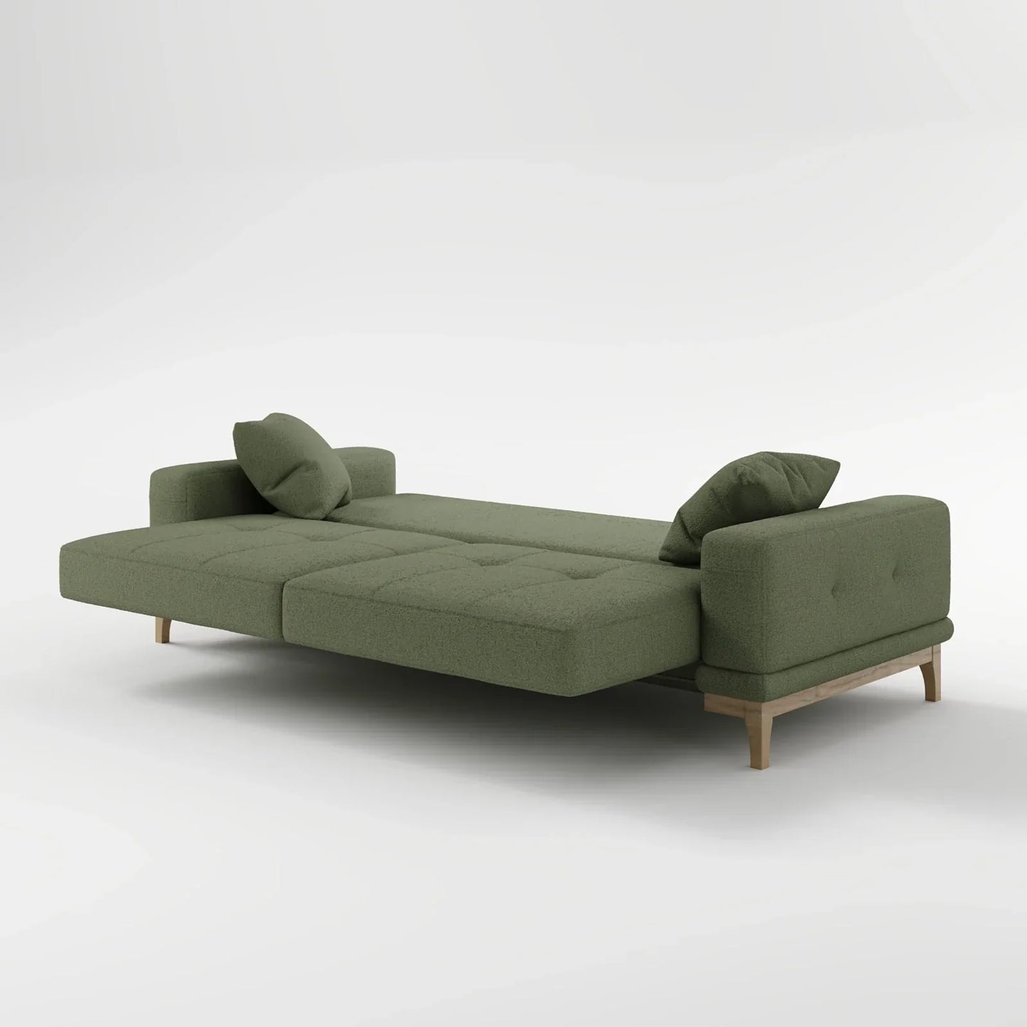 Sage Tufted 2-Seater Convertible Sofa Bed