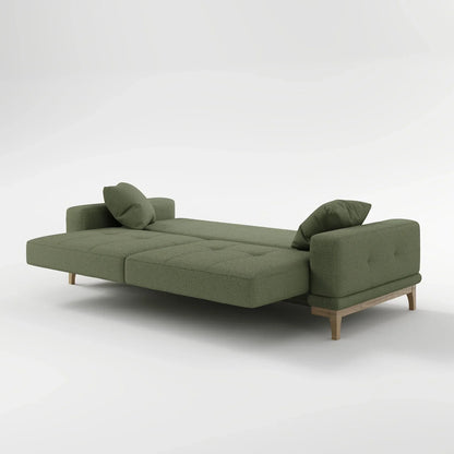 Sage Tufted 2-Seater Convertible Sofa Bed