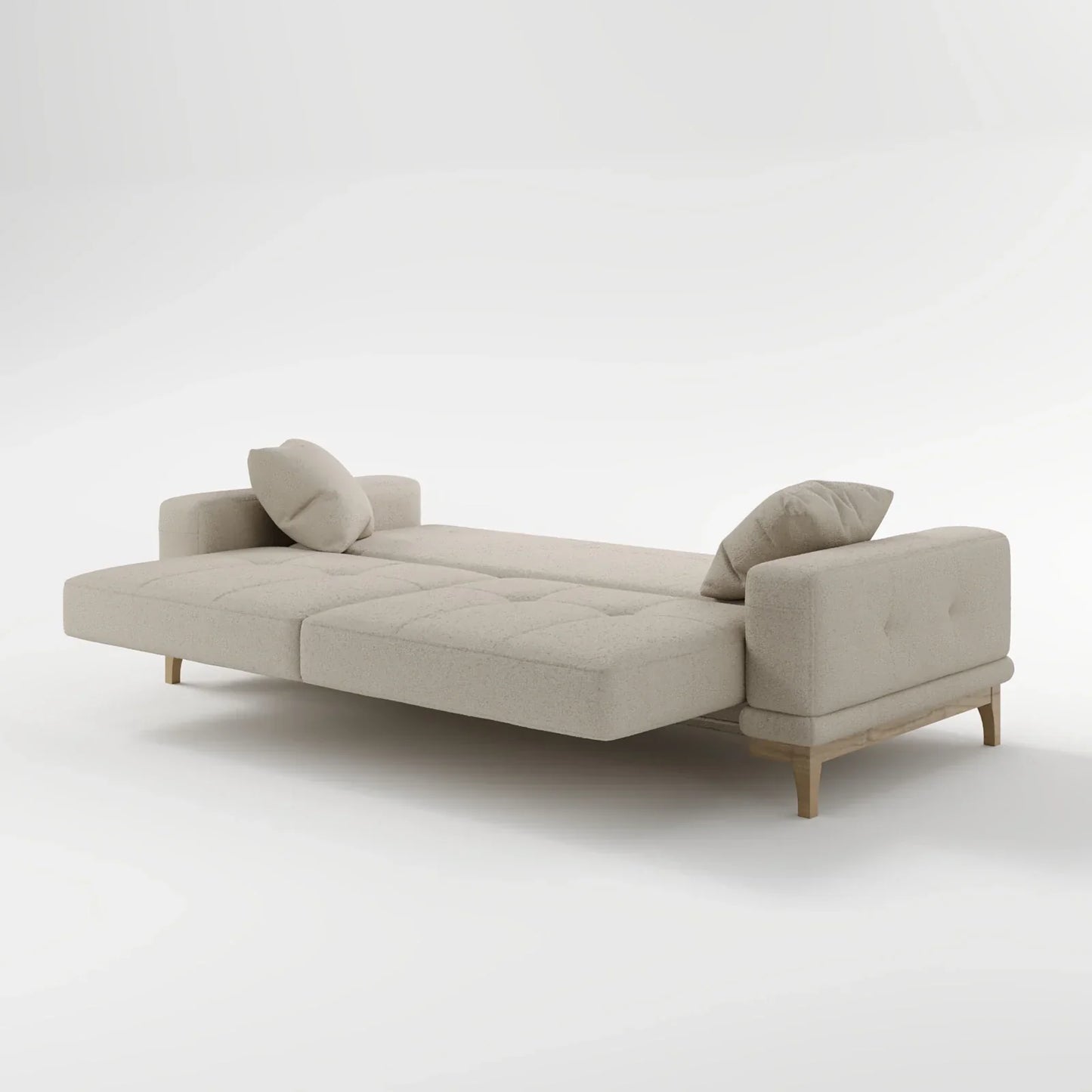 Sage Tufted 2-Seater Convertible Sofa Bed