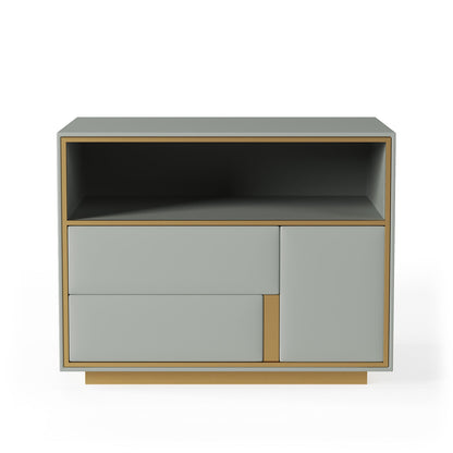 Blush Velvet Touch Bedside Table