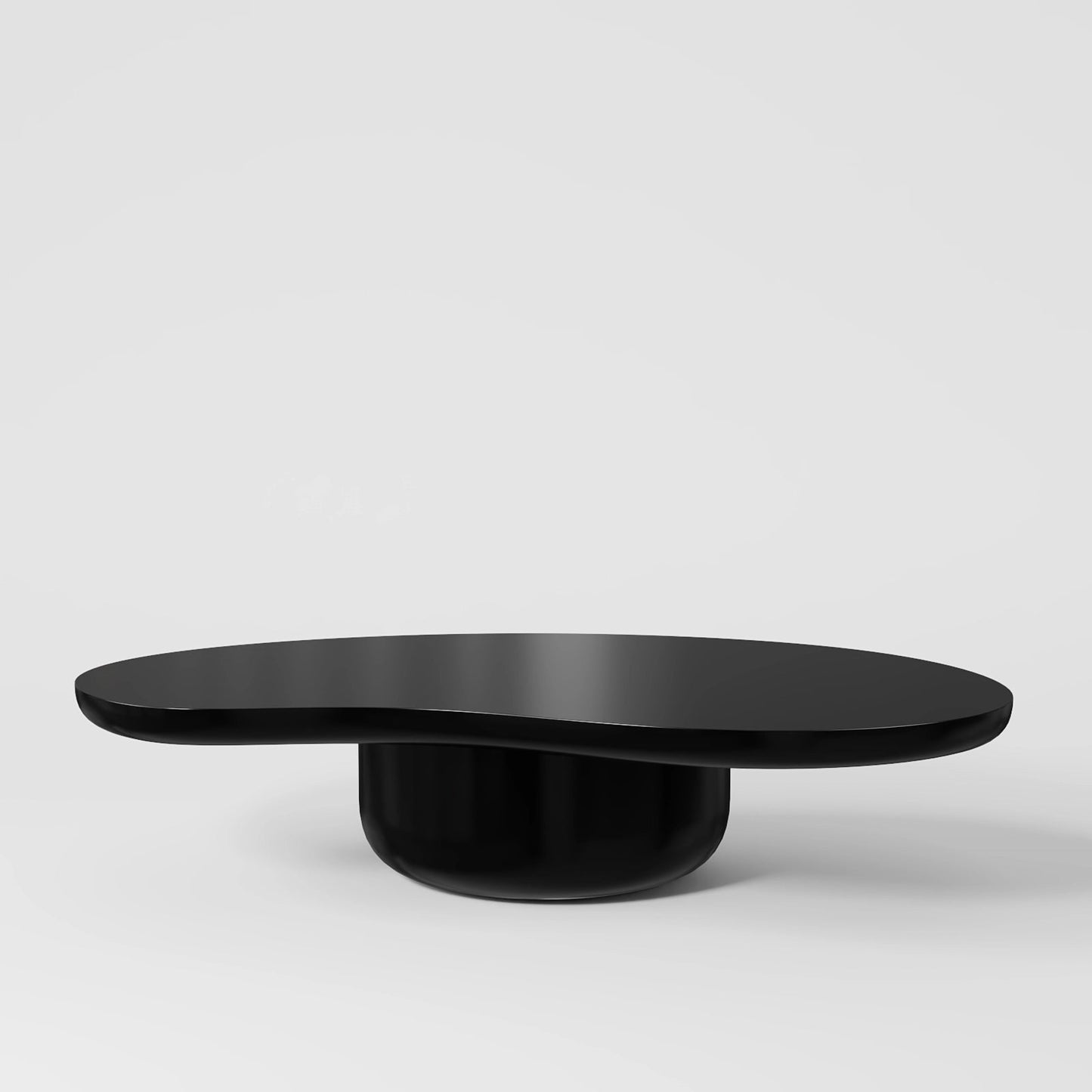 Minimalist High-Gloss Black Nesting Coffee Table