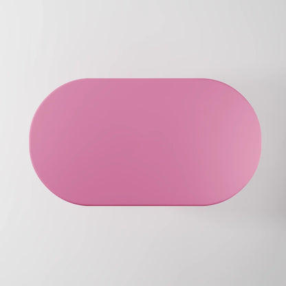 Contemporary Walnut Dining Table with Oversized Pillar Legs