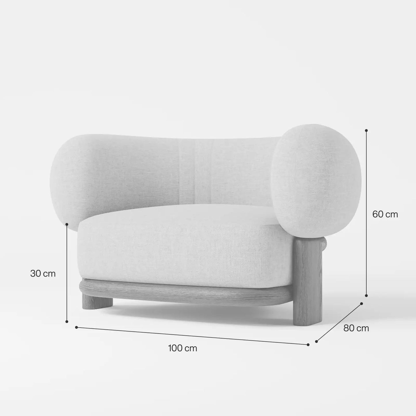 TLow-Profile Sculptural Armchair
