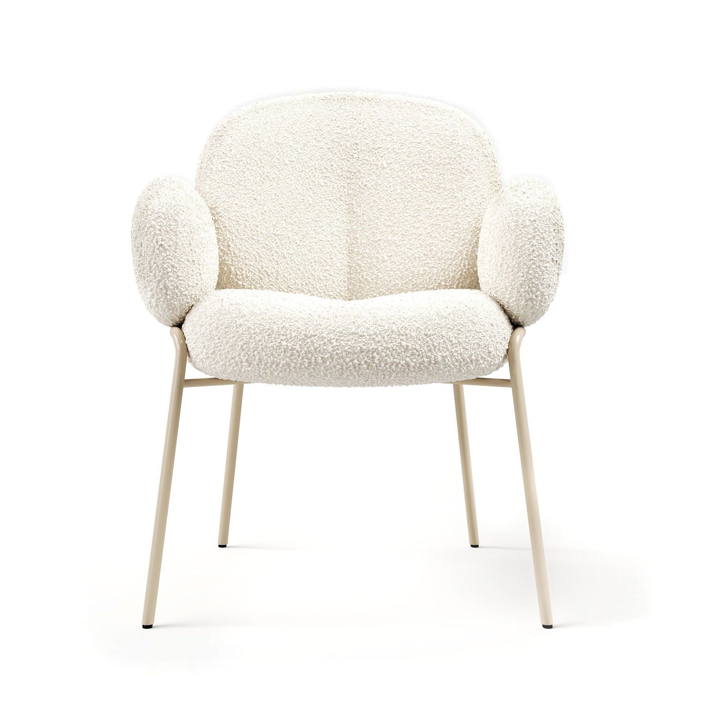 Cloud-Puff Boucle Dining Chair