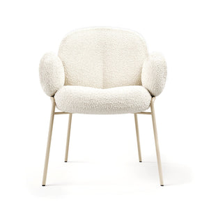 Cloud-Puff Boucle Dining Chair