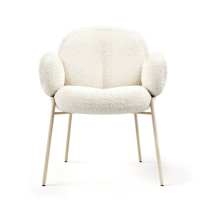 Cloud-Puff Boucle Dining Chair