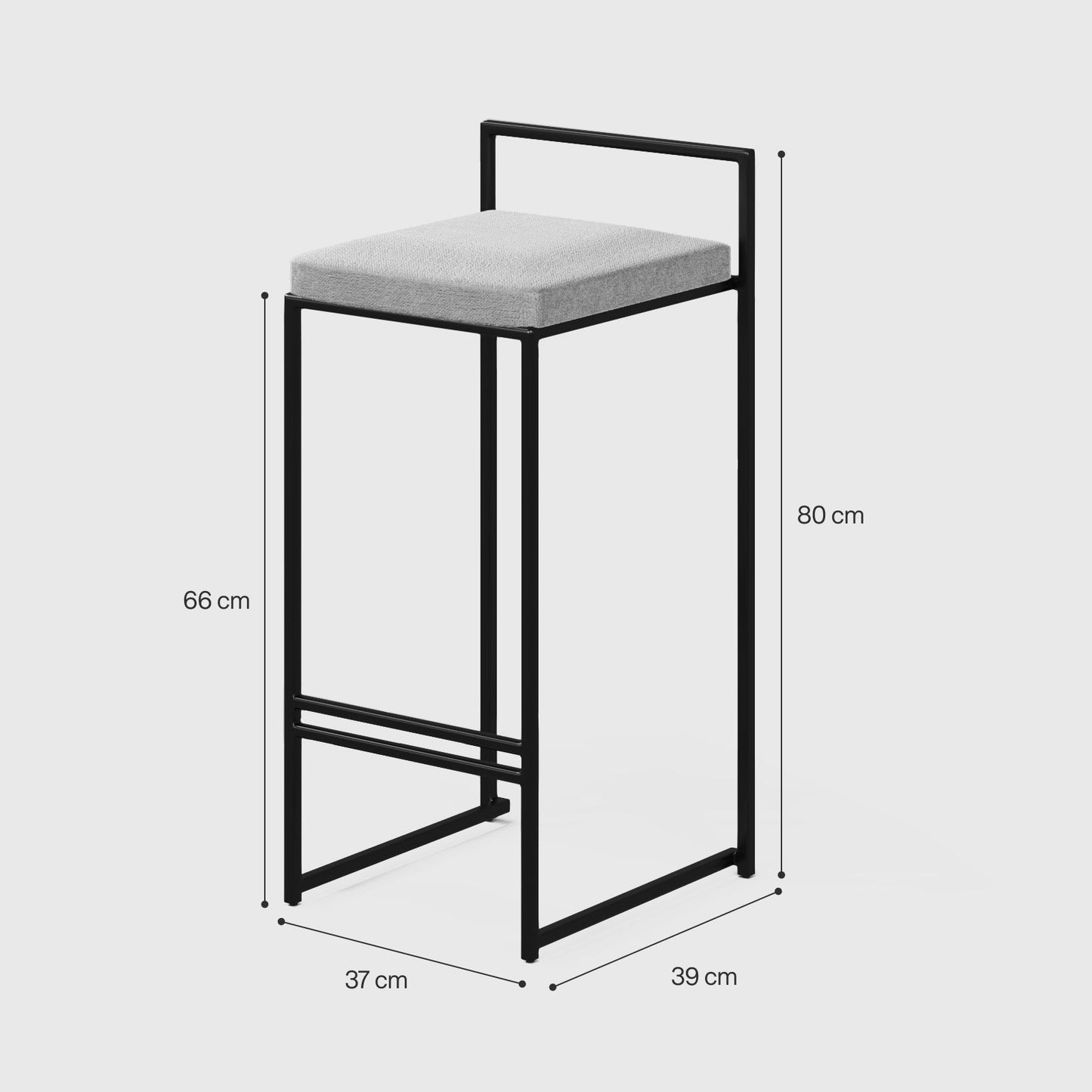 Onyx Architectural Counter Bar Chair