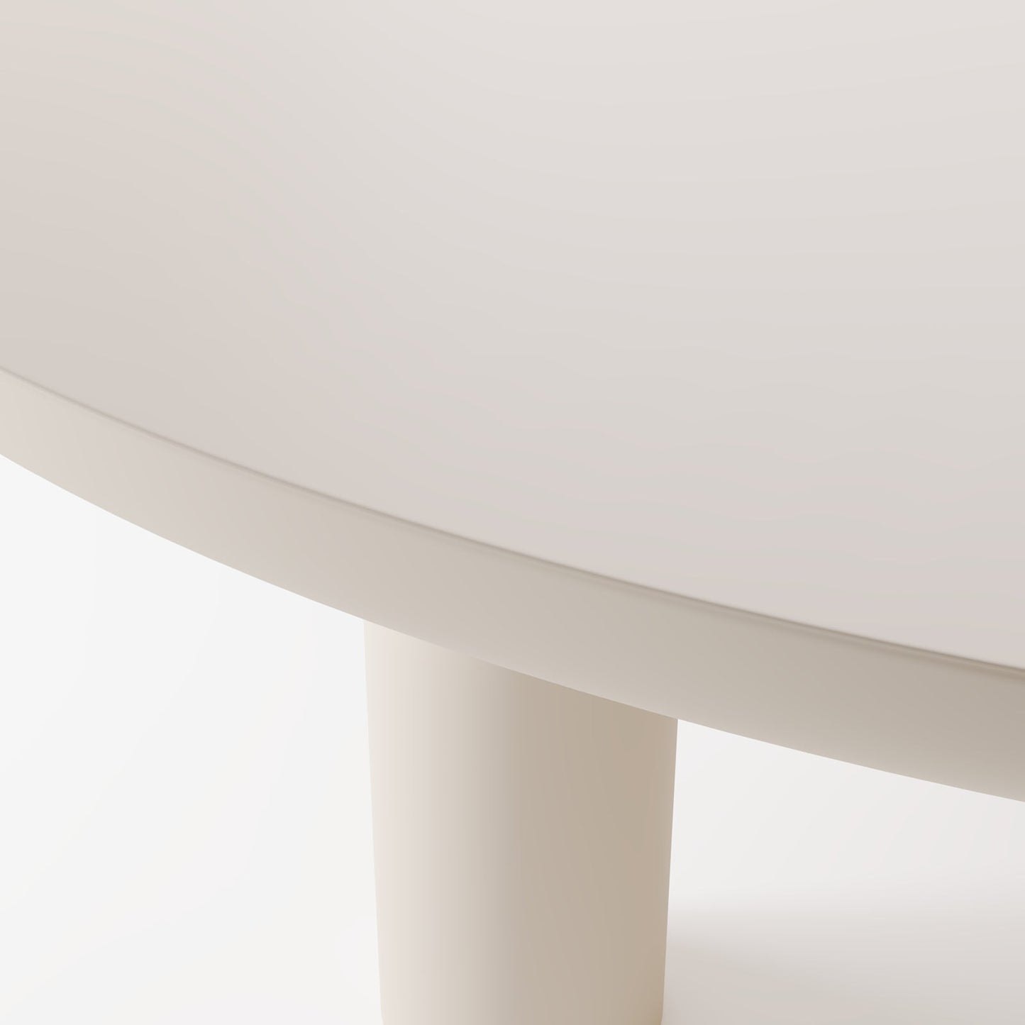 Minimalist Architectural Dining Table with Monolithic Arched Geometry