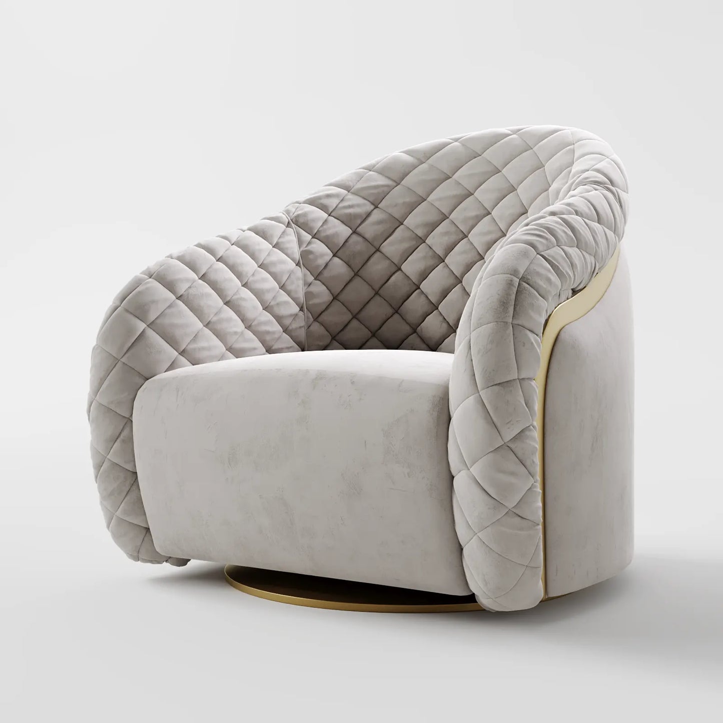 Deco Inspired Tufted Accent Arm Chair