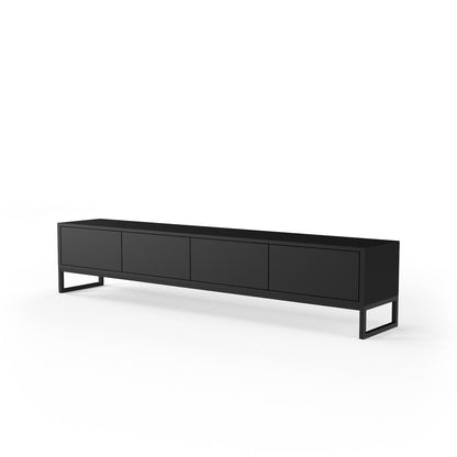 Matte Black Modern Media Console
