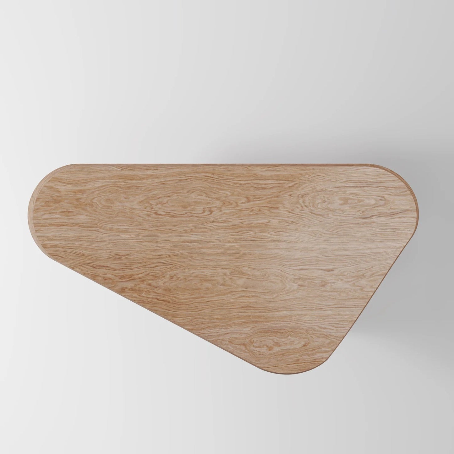 Artisanal Brutalist Trestle Table with Faceted Edge Geometry