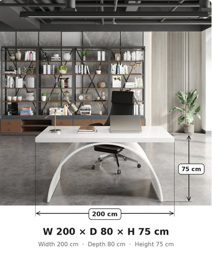 Vault executive desk dimensions: W 200 x D 80 x H 75 cm