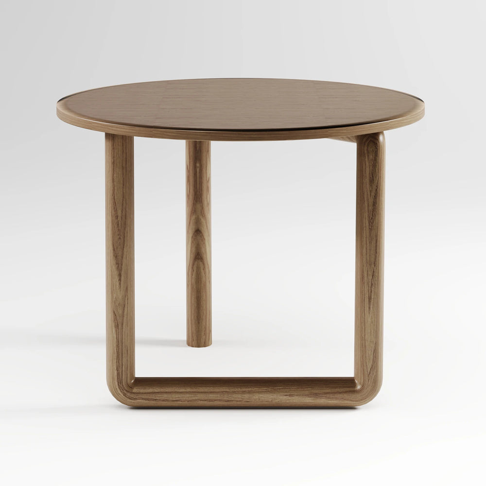 Minimalist High-Shine Purple Table featuring a Rounded Oval Top and Sturdy Pill Legs