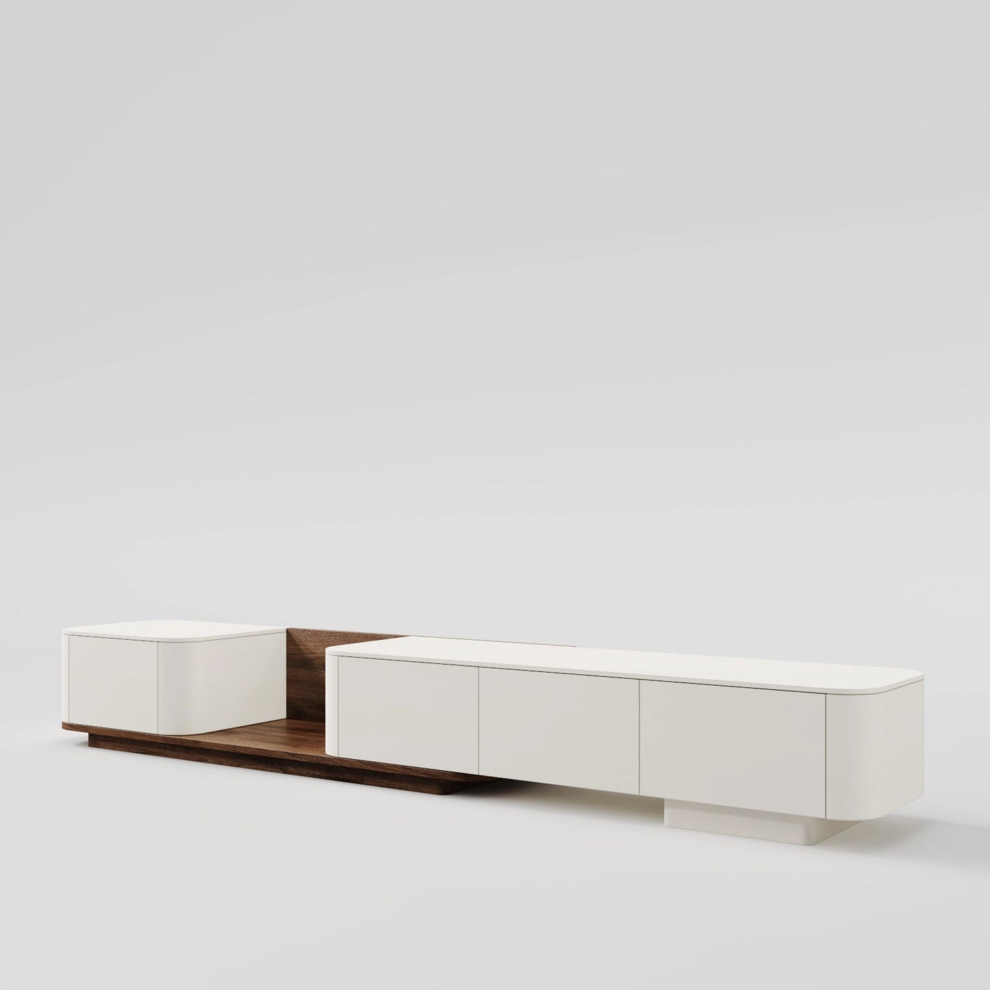 The Flow Console: Cream White Media Unit
