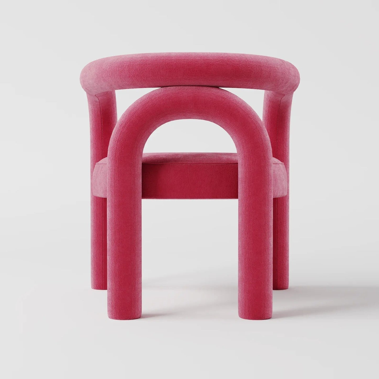 Minimalist Tubular Accent Chair with Geometric Support Silhouette