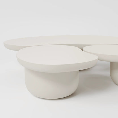 Minimalist High-Gloss Black Nesting Coffee Table