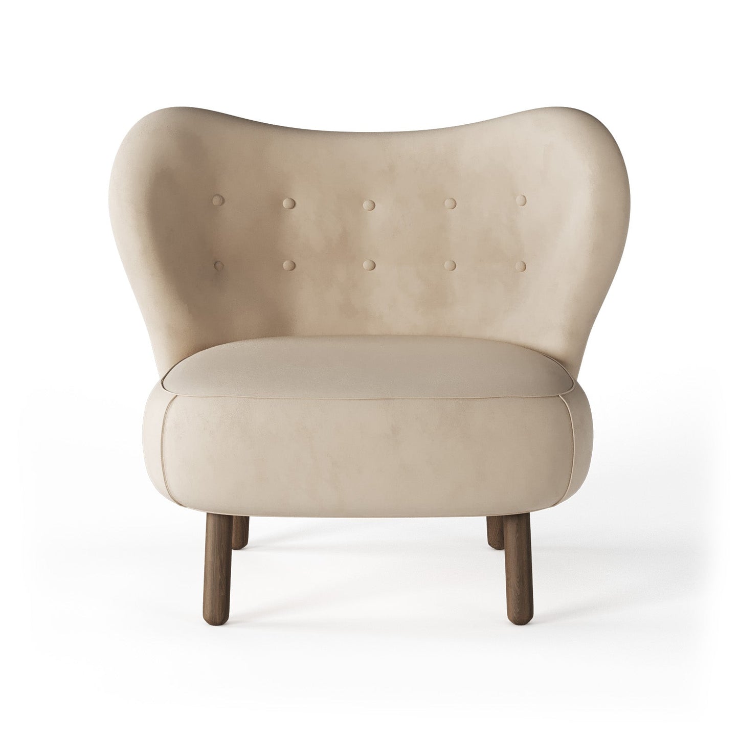 Scandi-Inspired Soft White Bouclé Occasional Arm Chair