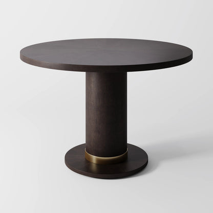 The Basalt Table: Modern Industrial Centerpiece in Grey Stone and Light Wood