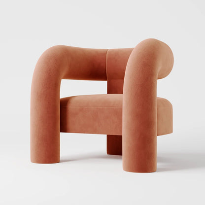 The Veridian Lounge: Architectural Sculptural Chair in Forest Velvet