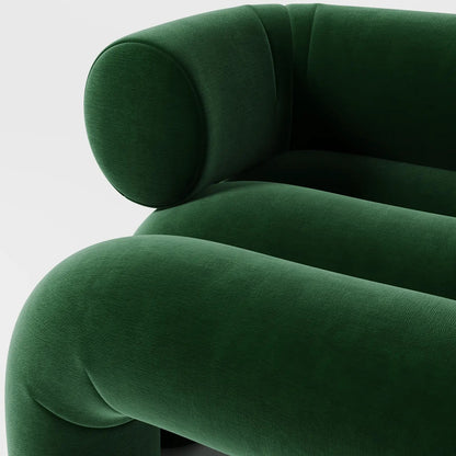 The Omni Lounge: Modern Avant-Garde Sculptural Chair in Pine Velvet