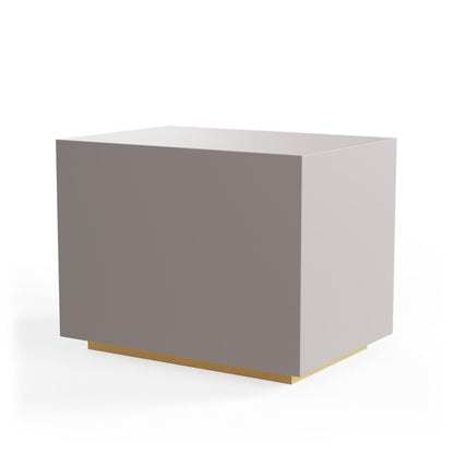 Blush Velvet Touch Bedside Table