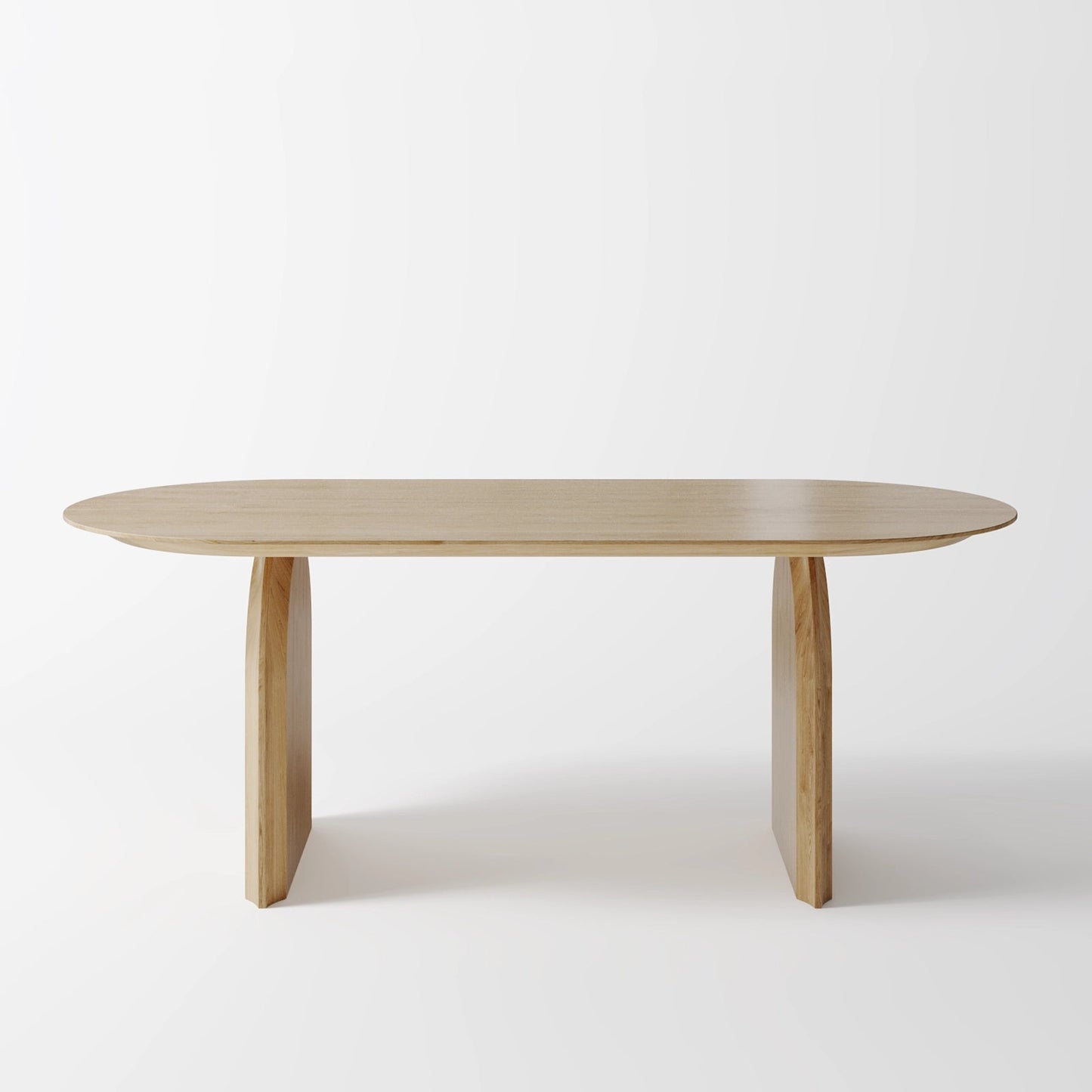 Minimalist Architectural Dining Table with Tapered Geometric Supports