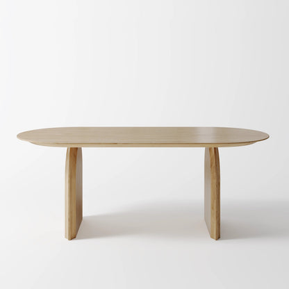 Minimalist Architectural Dining Table with Tapered Geometric Supports