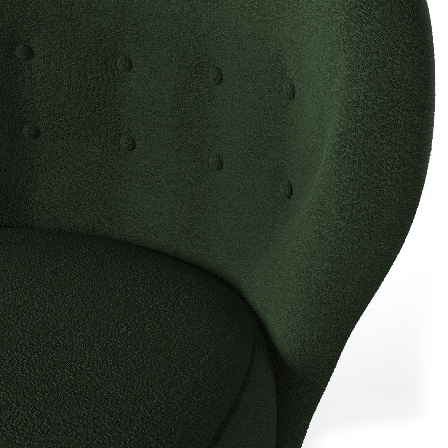 Scandi-Inspired Soft White Bouclé Occasional Arm Chair