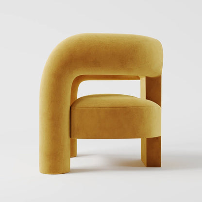 The Veridian Lounge: Architectural Sculptural Chair in Forest Velvet